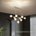 Candelabro Pendente LED de Vidro para Hotel